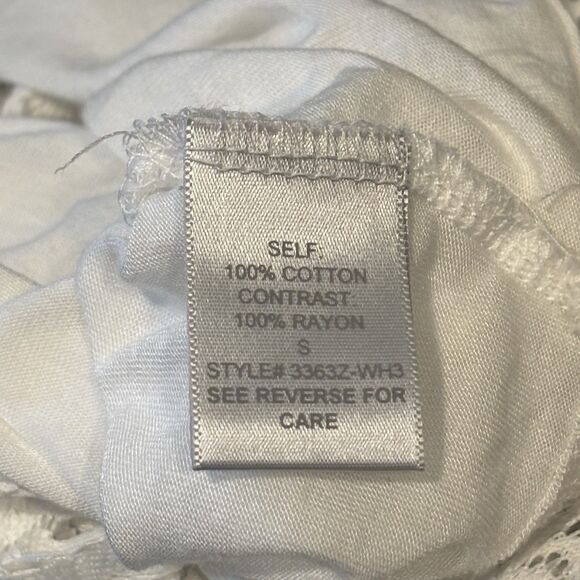 Charlotte Russe white lace ruffled crop top Size S Y2K FairyCore - Picture 6 of 7